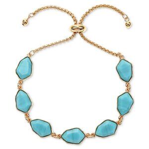 Style & Co Colored Stone Slider Bracelet in Turquoise MSRP $20 NWT